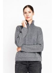 ASSUILI Sweter w kolorze szarym rozmiar: 40. Szare swetry klasyczne damskie Assuili, bez kołnierzyka. Za 173.99 zł.