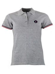 Peak Mountain Koszulka polo w kolorze szarym rozmiar: S. Szare bluzki damskie Peak Mountain, s, bez wzorów, bez kołnierzyka, bez ramiączek. Za 92.21 zł.