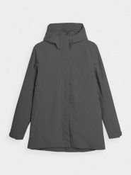 4F Parka przejściowa z membraną 8000 damska - szrara XS. Szare parki damskie 4F, m, z dzianiny, bez kaptura. W wyprzedaży za 199.99 zł.