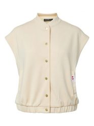 Pieces Kamizelka dresowa "Talia" w kolorze kremowym rozmiar: S. Brązowe kamizelki damskie Pieces, s, bez wzorów, z dresówki, bez kaptura. Za 134.95 zł.