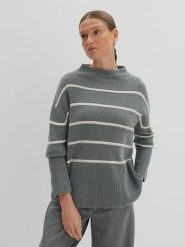 Someday Sweter "Tanalynn" w kolorze kremowo-szarym rozmiar: 36. Brązowe swetry klasyczne damskie someday., bez kołnierzyka. Za 180.06 zł.