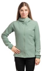 Bluza trekkingowa damska Quantra Pro Hoody Women. Zielone bluzy damskie RAB, s, bez wzorów, z materiału, z kapturem. Za 649.99 zł.