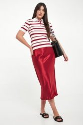 Spódnica midi satynowa Alessio MM. Spódnice damskie MM, bez wzorów, z satyny, midi. Za 869.00 zł.