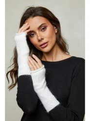 Soft Cashmere Rękawiczki w kolorze białym rozmiar: onesize. Białe rękawiczki damskie Soft Cashmere, bez wzorów, prążkowane. Za 86.99 zł.