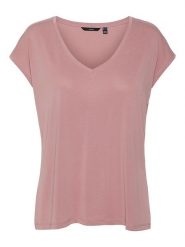 Vero Moda Koszulka "Vmfilli" w kolorze jasnoróżowym rozmiar: XL. Różowe bluzki damskie Vero Moda, xl, bez wzorów, bez kołnierzyka, bez ramiączek. Za 70.24 zł.