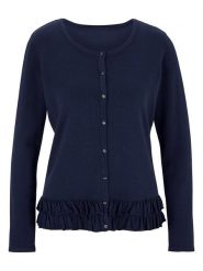 Heine Kardigan w kolorze granatowym rozmiar: XS. Niebieskie kardigany damskie Heine, xs, bez wzorów. Za 128.55 zł.