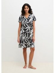 Marc O´Polo Bodywear Sukienka w kolorze czarno-białym rozmiar: XL. Czarne sukienki damskie bez wzorów, bez ramiączek. Za 114.45 zł.