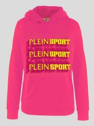 Plein Sport Bluza w kolorze różowym rozmiar: M. Różowe bluzy damskie Plein Sport, m, bez wzorów, z bawełny, z kapturem. Za 215.21 zł.