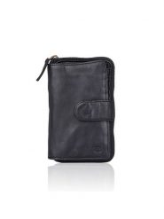 Bellicci Skórzany portfel "Collins" w kolorze czarnym - 9 x 17 x 3 cm rozmiar: onesize. Czarne portfele damskie Bellicci, bez wzorów, z materiału. Za 166.10 zł.