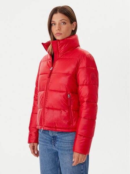JOOP! Jeans Kurtka zimowa 10020323 30048933 Czerwony Regular Fit. Czerwone kurtki damskie Joop! Jeans, na zimę, s, bez wzorów, z jeansu, bez kaptura. Za 689.00 zł.