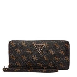 Portfel Guess. Brązowe portfele damskie Guess, z aplikacjami. Za 299.99 zł.