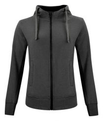 Clique Classic Hoody Full Zip Women - Damska bluza z kapturem na zamek,. Szare bluzy damskie CLIQUE, xl, bez wzorów, z bawełny, z kapturem. Za 238.39 zł.