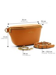 ATELIERS SAINT GERMAIN Skórzana saszetka w kolorze jasnobrązowym - 26 x 15 x 9,5 cm rozmiar: onesize. Brązowe nerki i saszetki damskie ATELIERS SAINT GERMAIN, bez wzorów, z materiału. Za 304.99 zł.