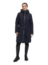 Betty Barclay Płaszcz zimowy w kolorze granatowym rozmiar: 40. Niebieskie płaszcze damskie Betty Barclay, na zimę, bez wzorów, z puchu, bez kaptura. Za 404.99 zł.