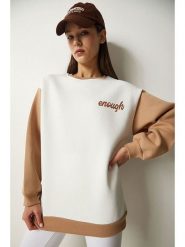 Happiness Istanbul Bluza w kolorze biało-beżowym rozmiar: 36. Białe bluzy damskie Happiness Istanbul, bez wzorów, bez kaptura. Za 69.91 zł.