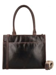 HIDE & STITCHES Skórzana torebka w kolorze brązowym - 38 x 29 x 7 cm rozmiar: onesize. Brązowe torby na laptopa HIDE & STITCHES, bez wzorów, z materiału. Za 347.99 zł.