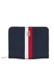 Tommy Hilfiger Portfel Th Icon Med Za W/Flap Nylon Corp AW0AW19164 Granatowy. Niebieskie portfele damskie Tommy Hilfiger, bez wzorów, z materiału. Za 229.99 zł.