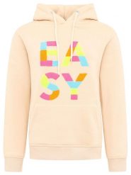 Zwillingsherz Bluza "EASY" w kolorze beżowym rozmiar: S/M. Brązowe bluzy damskie Zwillingsherz, m, z aplikacjami, z kapturem. Za 171.28 zł.