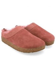 HAFLINGER Skórzane kapcie w kolorze jasnoczerwonym rozmiar: 38. Czerwone kapcie damskie HAFLINGER, z materiału. Za 278.45 zł.