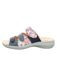 Think! Skórzane klapki w kolorze błękitno-białym rozmiar: 39. Białe klapki damskie Think!, bez wzorów, z otwartym noskiem, bez obcasa, bez zapięcia. Za 214.95 zł.