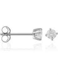 DIAMANTA Złote kolczyki-wkrętki "Single Diamond 0,20" z diamentami rozmiar: onesize. Szare kolczyki damskie DIAMANTA, z diamentem, złote. Za 1,665.31 zł.