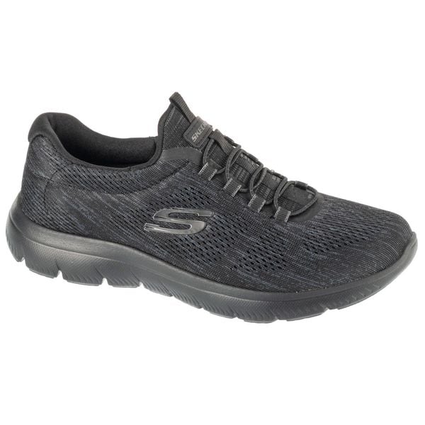 Buty treningowe damskie, Summits - Fun Flair. Czarne obuwie sportowe damskie Skechers, bez zapięcia. Za 229.99 zł.