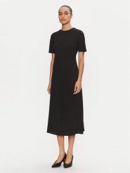 Calvin Klein Sukienka koktajlowa K20K207869 Czarny Regular Fit. Czarne sukienki damskie Calvin Klein, bez wzorów, z syntetyku, wizytowe, bez ramiączek. Za 629.99 zł.