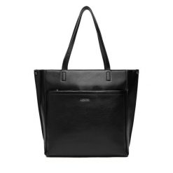 Torebka Lasocki. Czarne shopper bag Lasocki, bez wzorów, bez dodatków. Za 189.99 zł.