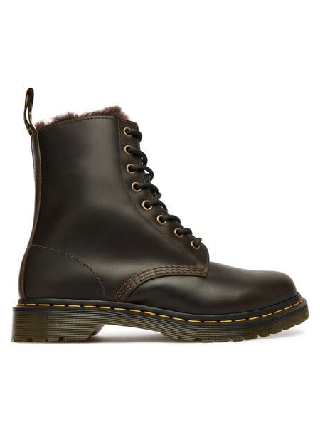 Dr. Martens Trzewiki 1460 Pascal Bex Fl DM41414020 Brązowy. Brązowe botki damskie Dr Martens, ze skóry, bez obcasa, na płaskiej podeszwie, bez zapięcia. Za 989.99 zł.