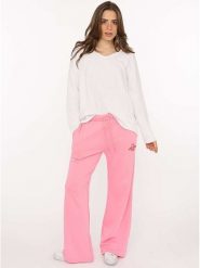 Zwillingsherz Spodnie dresowe "Feel Good Club" w kolorze jasnoróżowym rozmiar: L/XL. Różowe spodnie dresowe damskie Zwillingsherz, l, bez wzorów, z bawełny. Za 126.99 zł.