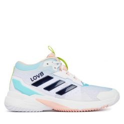 Buty halowe adidas. Białe obuwie sportowe casual damskie Adidas, bez zapięcia. Za 699.99 zł.