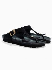 BACKSUN Skórzane japonki "Singapore" w kolorze czarnym rozmiar: 39. Czarne klapki damskie Backsun, bez wzorów, ze skóry, z otwartym noskiem, bez obcasa, bez zapięcia. Za 130.99 zł.