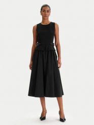 KARL LAGERFELD Sukienka koktajlowa B1W13023 Czarny Regular Fit. Czarne sukienki damskie KARL LAGERFELD, bez wzorów, z syntetyku, wizytowe, bez ramiączek. Za 1,399.00 zł.