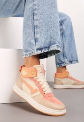 Pomarańczowe Sneakersy Esspina. Brązowe obuwie sportowe casual damskie Renee. Za 44.99 zł.