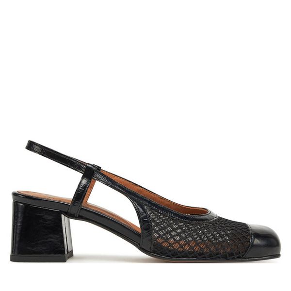 Czółenka Fly London. Czarne czółenka damskie Fly London, bez wzorów, bez obcasa. Za 449.99 zł.