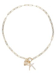 U.S. Polo Assn. Pozłacany naszyjnik z kamieniami ozdobnymi - dł. 42 cm rozmiar: onesize. Białe naszyjniki damskie U.S. Polo Assn., metalowe. Za 65.99 zł.