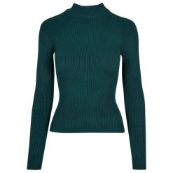 Damski sweter z prążkowanym golfem Urban Classics. Czerwone golfy damskie Urban Classics, bez wzorów, z dzianiny, bez ramiączek. Za 183.50 zł.