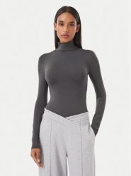 Guess Body V6BP04 K6317 Szary ciemny Slim Fit. Szare body i gorsety Guess, z aplikacjami, z syntetyku. Za 264.99 zł.