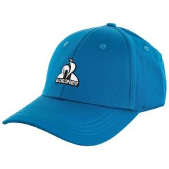 Czapka z daszkiem Le Coq Sportif Essentiel N°2. Niebieskie czapki z daszkiem damskie le coq sportif, bez wzorów, z materiału. Za 184.00 zł.