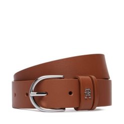 Pasek Tommy Hilfiger. Brązowe paski damskie Tommy Hilfiger, bez wzorów. Za 229.99 zł.