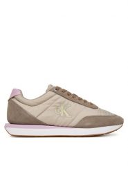 Calvin Klein Sneakersy Retro Runner Lace Up Nylon Mg YW0YW01990 Khaki. Brązowe obuwie sportowe damskie Calvin Klein, z materiału, bez zapięcia. Za 299.99 zł.