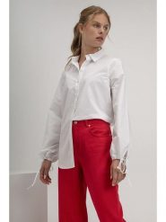 Josephine & Co Bluzka w kolorze białym rozmiar: 38. Białe bluzki damskie Josephine & Co, bez wzorów, z bawełny, bez kołnierzyka, bez ramiączek. Za 123.25 zł.