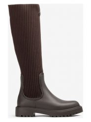 Unisa Kozaki w kolorze brązowym rozmiar: 36. Brązowe kozaki damskie Unisa, na zimę, bez obcasa, bez zapięcia. Za 174.84 zł.