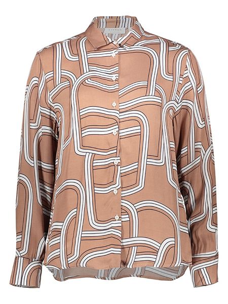 Eterna Koszula w kolorze jasnobrązowo-białym rozmiar: 40. Białe koszule damskie Eterna, bez wzorów, z wiskozy, bez kołnierzyka, bez ramiączek. Za 118.01 zł.