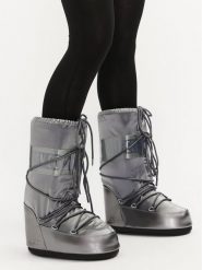 Moon Boot Śniegowce 80D1401680 Srebrny. Szare śniegowce damskie Moon Boot, ze skóry. Za 989.99 zł.