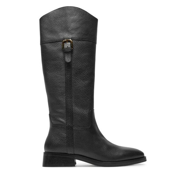 Kozaki Geox. Czarne kozaki damskie Geox, bez obcasa, na płaskiej podeszwie, bez zapięcia. Za 699.99 zł.