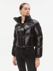 Elisabetta Franchi Kurtka zimowa PI-55D-36E2-V490 Czarny Cropped Fit. Czarne kurtki damskie Elisabetta Franchi, na zimę, bez wzorów, z syntetyku, bez kaptura. Za 1,539.00 zł.