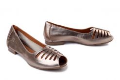 Maciejka P7541-32/00-1 miedziany, baleriny damskie. Żółte czółenka damskie Maciejka, bez wzorów, ze skóry, bez obcasa. Za 209.90 zł.