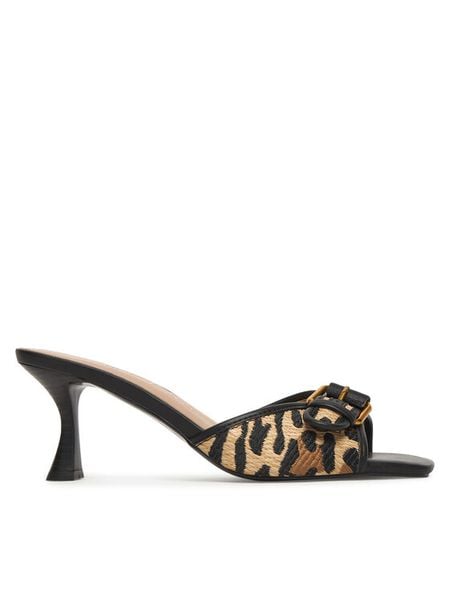 Guess Klapki FLJDI2P EL03 Beżowy. Brązowe klapki damskie Guess, z aplikacjami, z materiału, bez obcasa, bez zapięcia. Za 471.99 zł.