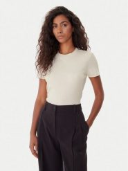 Calvin Klein T-Shirt LV044C216G Écru Regular Fit. T-shirty damskie Calvin Klein, xl, bez wzorów, z bawełny, bez kołnierzyka. Za 149.99 zł.
